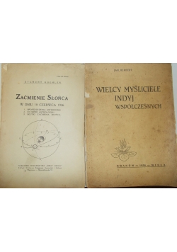 Wielcy myśliciele Indj współczesnej / Zaćmienie słońca