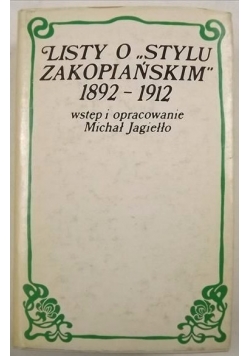 Listy o "stylu zakopiańskim" 1892-1912