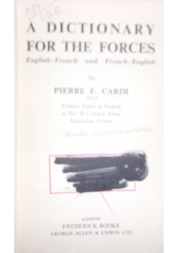 A Dictionary For The Forces