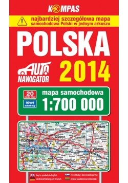 Polska 2014 Mapa samochodowa 1:700 000