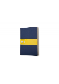 Zestaw 3 zeszytów Moleskine Cahier Journals XL w kratkę granatowy