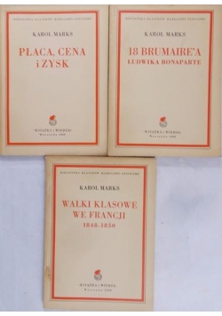 Biblioteka klasyków marksizmu-leninizmu - zestaw  3 książek. 1949r.