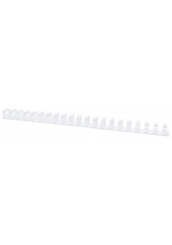 Grzbiety do bindowania Office Products A4 19 mm plastikowe 100 sztuk białe