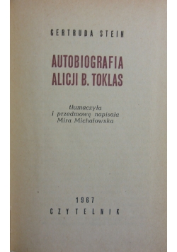 Autobiografia Alicji B.Toklas