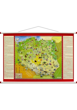 Polska Młodego Odkrywcy MIDI mapa ścienna dla dzieci
