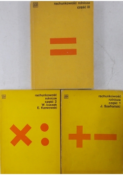 Rachunkowośc rolnicza część I, II, III
