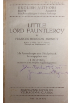Little Lord Fauntleroy,1919r.