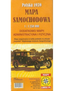 Polska 1939 Mapa samochodowa 1:1 250 000