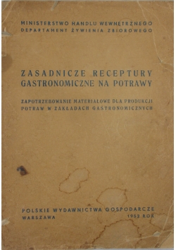 Zasadnicze receptury gastronomiczne na potrawy