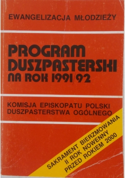 Program duszpasterski na rok 1991/92