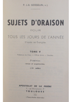 Sujets Doraison
