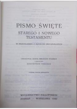Pismo Święte Starego i Nowego testamentu