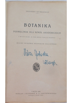 Botanika, 1928 r.
