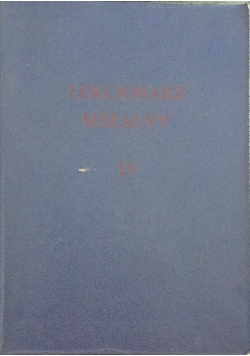 Lekcjonarz Mszalny IV