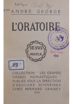 L'oratoire, 1928 r.