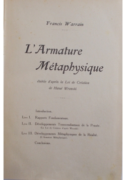L'Armature Metaphysigue