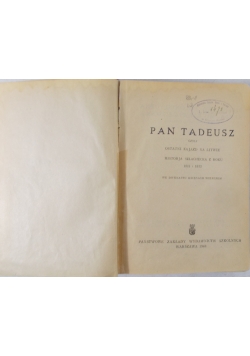 Pan Tadeusz, rok 1941