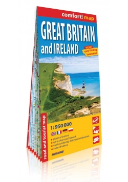 Great Britain and Ireland laminowana mapa samochodowo-turystyczna 1:950 000