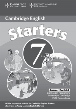 Cambridge Young Learners English Tests 7 Starters Answer Booklet