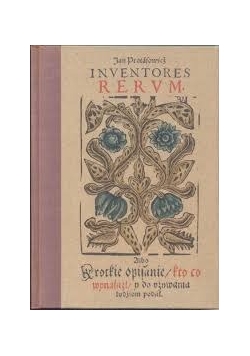 Inventores Rervm / reprint z 1608 r.