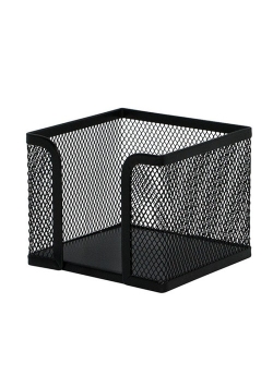 Pojemnik na karteczki Q-CONNECT Office Set metalowy czarny