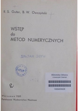 Wstęp do metod numerycznych T. I