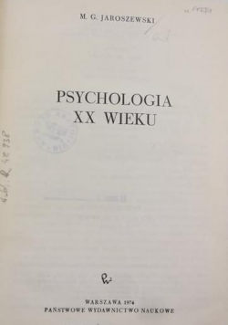 Psychologia XX wieku