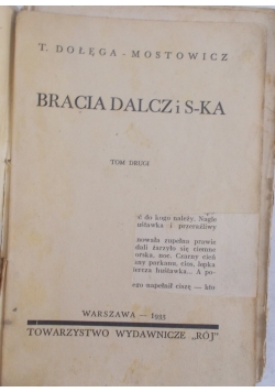 Bracia Dalcz i S-ka, 1933r. tom 2