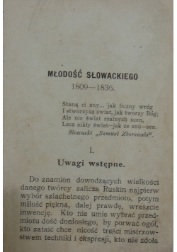 Juliusz Słowacki jego życie i charakter, trzy części, 1908r.