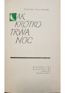 Jak krótko trwa noc