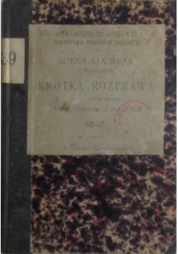 Krótka rozprawa między trzemi osobami Panem, Wójtem a Plebanem,1892r.