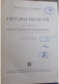 Historia filozofii Tom I, 1948r.