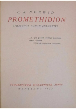 Promethidion, 1922 r.