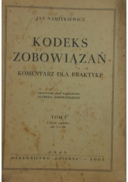 Kodeks zobowiązań , 1949 r.