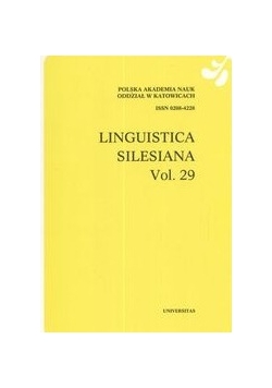 Linguistica Silesiana vol 24, Nowa