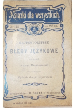 Błędy językowe,1908r.