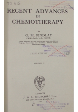 Recent Advances in Chemotherapy II