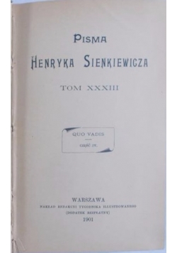 Quo Vadis część IV, 1901 r.