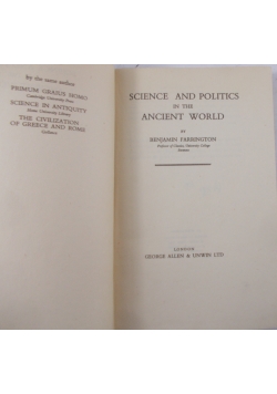 science and politics in the ancient world