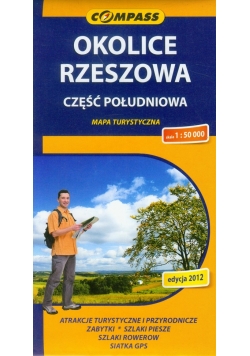 Okolice Rzeszowa część południowa mapa turystyczna