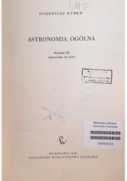 Astronomia ogólna, wydanie III