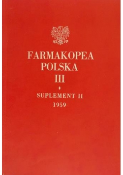 Farmakopea Polska III. Suplement II