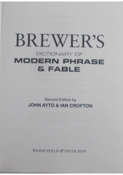 Brewer's dictionary of modern phrase & fable