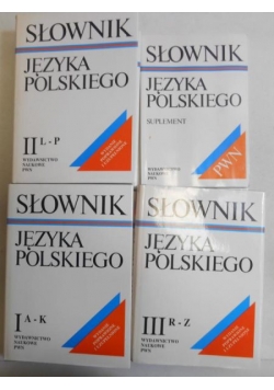 Słownik języka polskiego PWN, Tom I-III + suplement