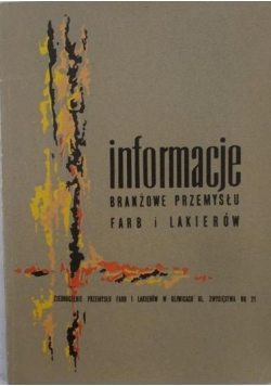 Informacje branżowe przemysłu farb i lakierów