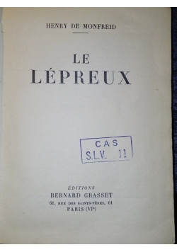 Le Lepreux, 1935 r.