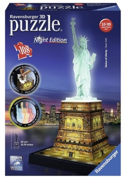 Puzzle 3D Statua Wolności Night Edition