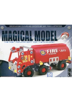 Magical Model Metalowy wóz strażacki cysterna 154 części