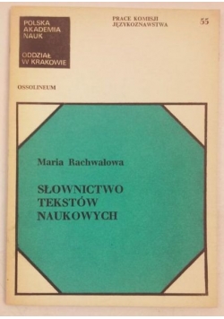 Słownictwo tekstów naukowych