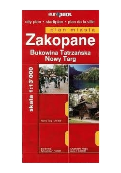 Plan miasta Zakopane Bukowina Tatrzańska Nowy Targ